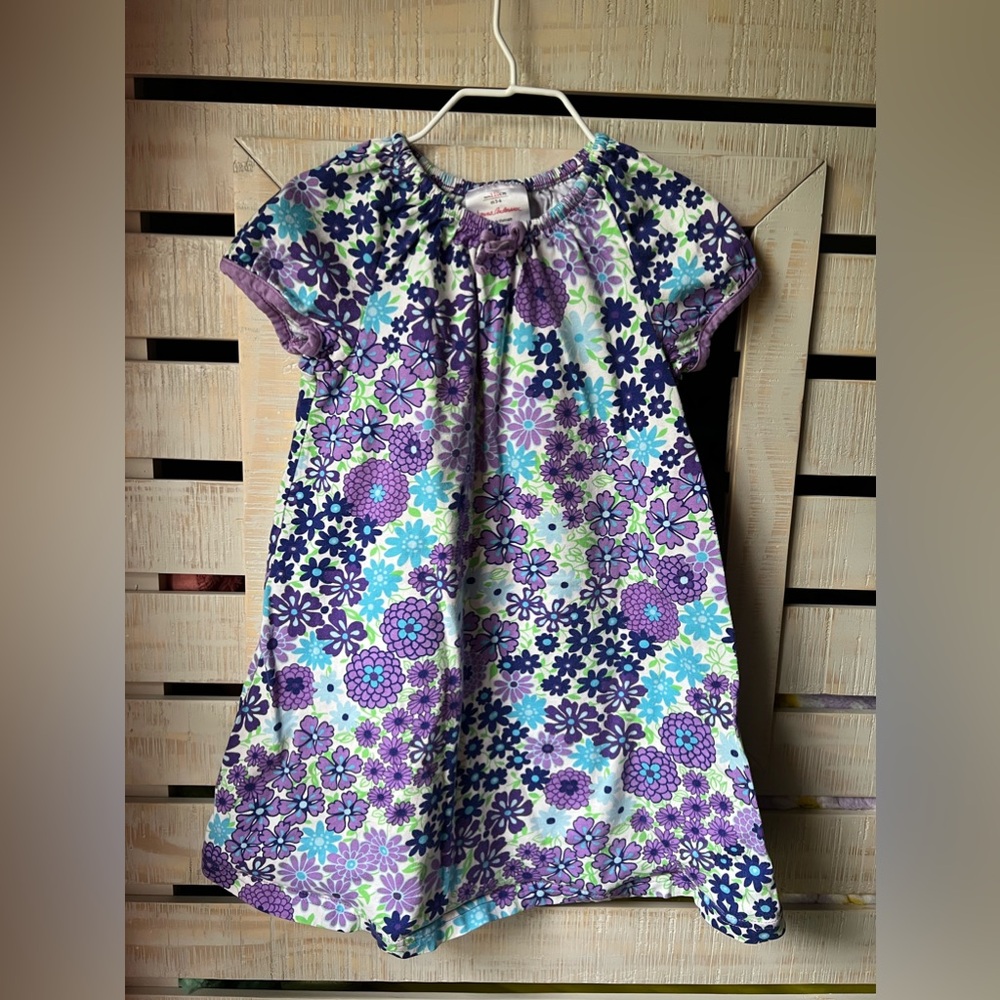 Hanna Andersson Purple Floral Swing Top Size 5/6